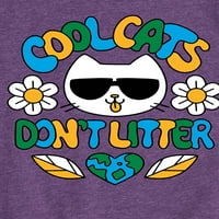 Instant poruka - Dan zemlje - Cool Cats Ne leglo - grafička majica malih i mladih i mladih kratkih rukava