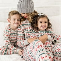 Božićna porodica pidžama jelena ispis na dugih rukava pidžama