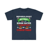 Nefrolog po danu Binge Eater by božićna majica Unise S-3XL