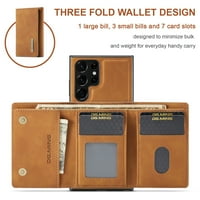 2-udvojena futrola za novčanik za Samsung Galaxy S Premium kožna futrola Mekani TPU branik magnetske