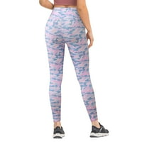 Pantalone za žene tiskane joge sportski fitnes trčanje sportski modni casual visokih struka mršave duge hlače