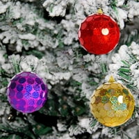 Yirree bo božićne kuglice izdržljivo za višekratnu upotrebu uzorka za snježnu pahuljicu povećavaju atmosferu