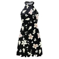 Sandresses za ženska haljina za sunčanje Crta bez rukava cvjetni m
