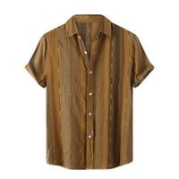 Muška majica Clearence Plus Veličina Ljetne košulje Ispis Ležerne majica kratkih rukava Lapel Top