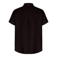 Yyeselk bluze za žene casual rever ovratnik seksi v-izrez kratkih rukava udobne majice trendi čisto