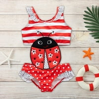 Kiplyki Toddler Baby Girls Ljeto Slatka crtana životinja Polka Točke Stripe Ispiši jednodijelni kupaći