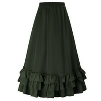 Mafytytpr Gothic odjeća Women plus veličina modne ženske suknje Gotic Solic Solid Comfy ljeto višeslojni