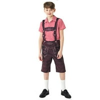 Dječaci odjeću ljeto ljeto Print Cotton The Oktoberfest Majica s kratkim rukavima Suspender Hlače suknje