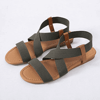 Rush elastične slatke ravne sandale za žene casual ljetne cipele za plažu Sandala za odmor za odmor