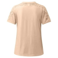 Seksi vrhovi za žene kratki rukav modni ljetni majica Dressy casual čipke cvjetne bluze trendicrochet
