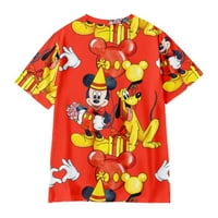 Mickey Mouse & Friends ispisani izrez za posadu opuštena fit majica za djecu za odrasle, carpestičke