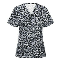 Aloohaidyvio Ženski klirens majice, žene vrhovi modne kratke radne džine džepne bluza