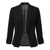 Huaai Blazers za ženske poslovne casual jakne za žene dugih rukava plus veličine rever s tankim jaknom
