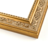 - Antikni zlatni okvir od punog drveta sa UV framerovom podlogom za akril i pjenu - odlično