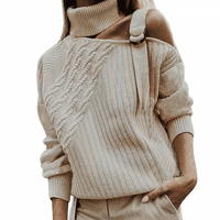 Ženska jesen i zimski džemper čvrsti color turtleneck pletene