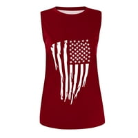TEJIOJIO Ljeto uštedu radničke dnevne dnevne žene Ženske USA zvijezde Stripes majica Američka zastava