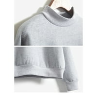 Kpoplk Žene Pulover Dukseri Labavi mekani pulover s dugim rukavima Košulje Plus veličina okruglih vrata
