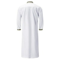 Maxi haljina za žene padajuće haljine ogrtač srednji arapski Applique Muška ormarića odjeća za žene bijele haljine XL