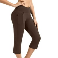 Elaililye Modne ženske gamaše Capris Yoga hlače Duljina koljena Dužina koljena High Struk Yoga Workout