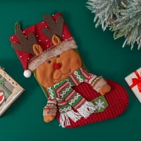 VNTUB Clearsance Santa Claus Snowman Poklon čarape Božić Dekoracija Poklon torba Božićni privjesak za
