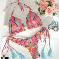 Ženski bikini set bandeau zavoj bikini set push-up brazilski kupaći kostimi za plažu kupaći kostim