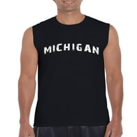 Normalno je dosadno - muške grafičke majice bez rukava, do muškaraca veličine 3xl - Michigan