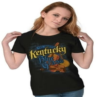 Originalna Kentucky Bluck Grass Music Ky Ženska majica Dame Tee Brisco Marke 2x