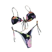 Ženski kupaći kostimi jedan skromni, AXXD Ljetni kupaći kostimi Dame Štampanje za plažu Bikini Set Split