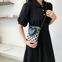 Torba za ramena na rame za srce za žene PU kožne torbe Telefon novčanik