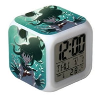 Wekity Anime Budilica, Boje LED četverokrevetni sat Digitalni budilnik s vremenom, temperaturom, alarmom,