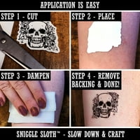 Smrt tarot kartica vodootporna privremena tetovaža Set lažne umjetničke kolekcije - crno