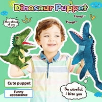 Sousta plišana dinosaur ručna lutka s pokretnom usta za maštovitu predstavu, igra uloga, interaktivna igračka za pripovijedanje nastavnog lutkarskog kazališta, rođendanski poklon za djecu, 10 '' raptor