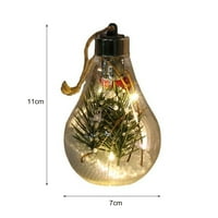 Kuglična privjesak Atraktivna fino izrada plastična ukrasna sjaja božićna LED lopta za kuglu za kućnu