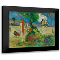 Gauguin, Paul Crni moderni uokvireni muzej umjetnički print pod nazivom - raj izgubljen