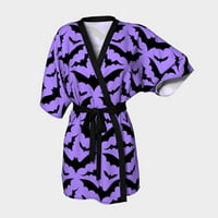 Floleo ženski kaput odobren jesen zimski šal bat print kimono polu-rukav noćni kardigan na vrhu poklopca