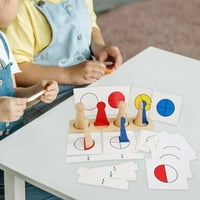 Drveni montessori matematični manipulativi, obrazovna igračka za rano učenje, predškolska nastavna sredstva