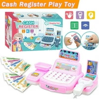 Pretvarajte se kalkulator Kalkulator TOY Predškolska igračka za djecu, Klasična brojeva igračka s radnom skenerom, kreditnom karticom, pretvaranje igračke za dječake i djevojke uz pomoć božićnih rođendana
