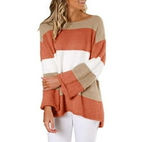 Zimske žene Casual New Striped Fleece Soft Modni džemper analogni duks svjetla ženski džemper