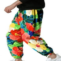 Bomotoo muškarci casual pantalone ravno lagana dna boho joga cvjetna salavna odjeća