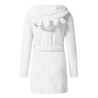 Ženska zimska plišana produžena šal za ogrtač kućna odjeća s dugim rukavima ogrtač TIETOC