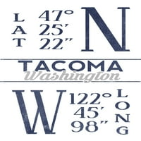 Tacoma, Washington, širina i dužina