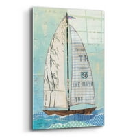 Epska umjetnost 'Na regati III Sail' Courtney Prahl, akrilna staklena zidna umjetnost, 16 x24