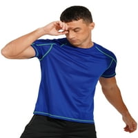 MSEMIS muški atletski vrhovi majica Aktivni brzi suhi sportski kratki rukav vježbanje trkačka košulja