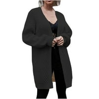 Yievt ženski kardigan džemperi s dugim rukavima otvoreni prednji dressy prevelični pleteni kardigan jesen modni kaput