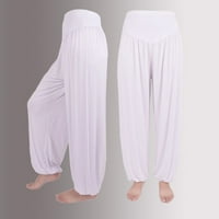 Gathrrgyp pantalone za žene plus veličine, modne ženske elastične labave opuštene pamučne soke joge