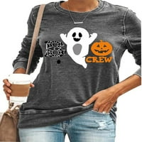 Žene dugih rukava Halloween bundeve tiskane majice dame, ležerna tunika vrhunska bluza