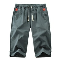 LisingTool Hlače za muškarce Muške modne casual jednostavne pune boje pamučne pantalone i lumbalne pantalone