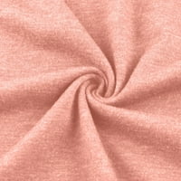 Bazyrey ženske vrhove ženske modne okrugle vrata labavo namotano, majica s kratkim rukavima, ružičasta