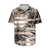 Timegarda muške havajske majice kratkih rukava tiskani gumb dole ljetne plažne haljine s-5x