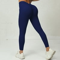 Hanas Hlače ženske vježbe testirsko joga hlače s visokim bipom i hip dizalicama joga hlače mornarice